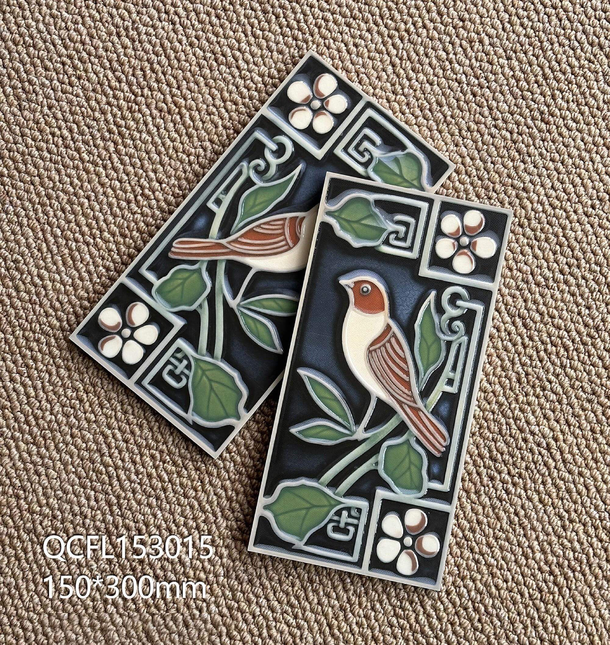 珐琅彩腰线花砖