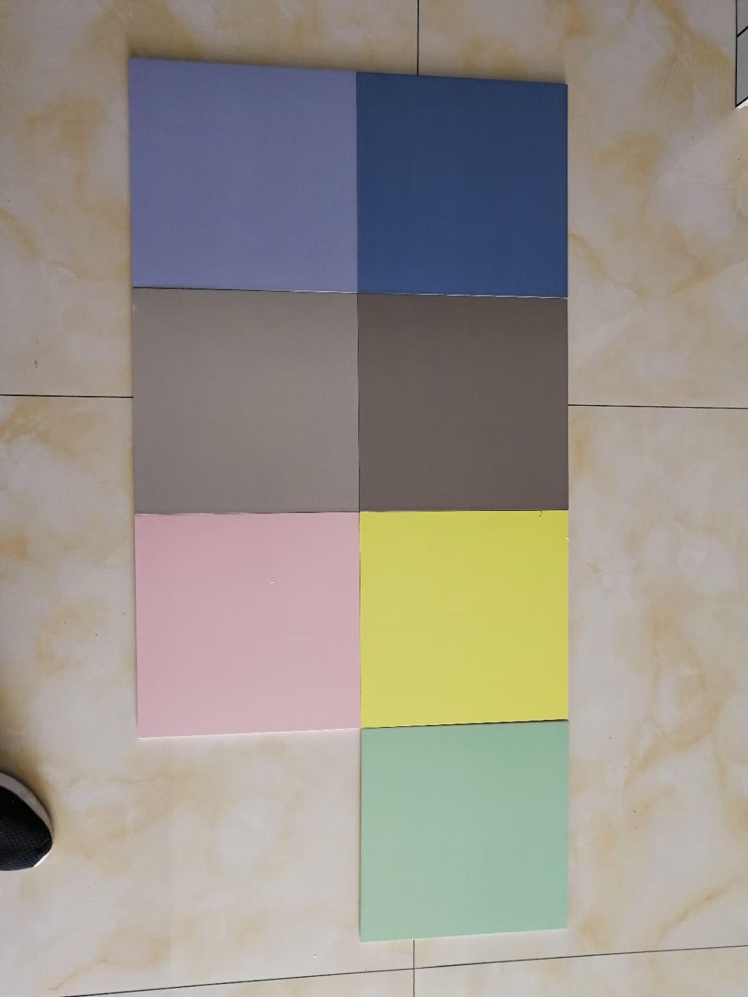 纯色格子小地砖